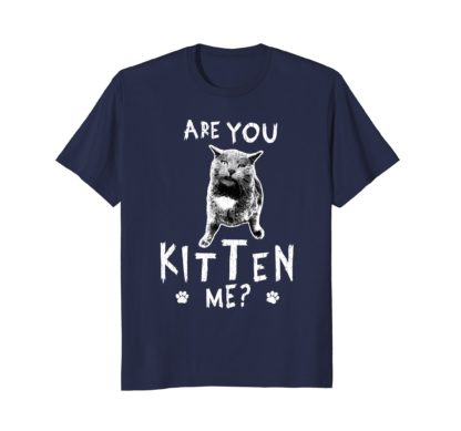 Funny Cat Lovers Women Men T Shirt | Are You Kitten Me?