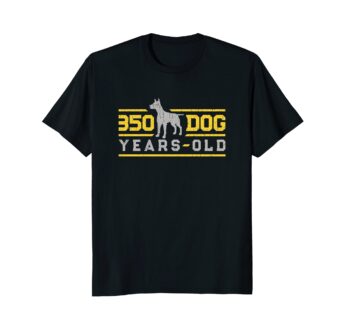 Funny 50th Birthday Gift T Shirt | 350 Dog Years Old