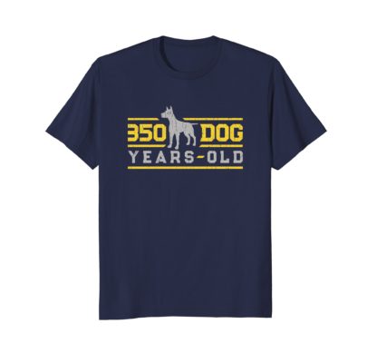 Funny 50th Birthday Gift T Shirt | 350 Dog Years Old